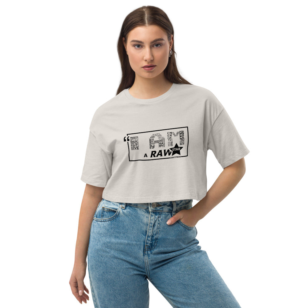 I AM A RAW'STAR - Loose drop shoulder crop top