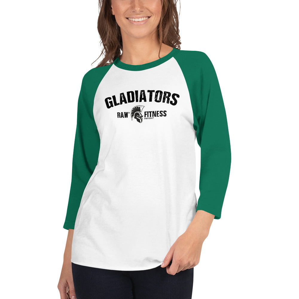 NORTHEAST GLADIATORS - UNISEX 3/4 sleeve raglan shirt