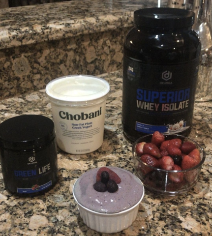 “Non Cheat Berry Green Ice Cream”