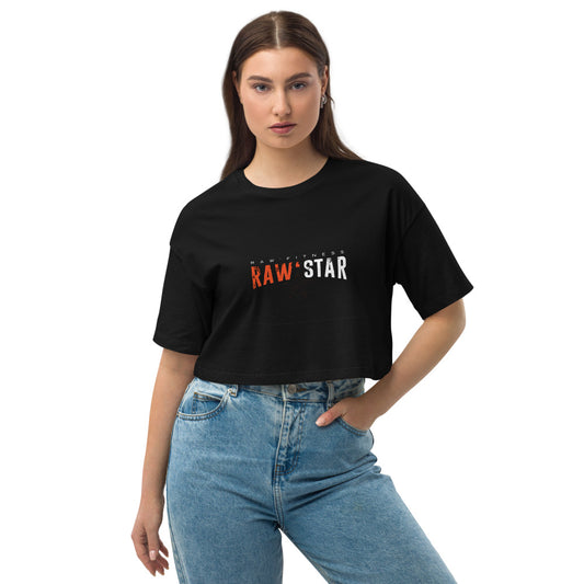 STAR - Loose drop shoulder crop top