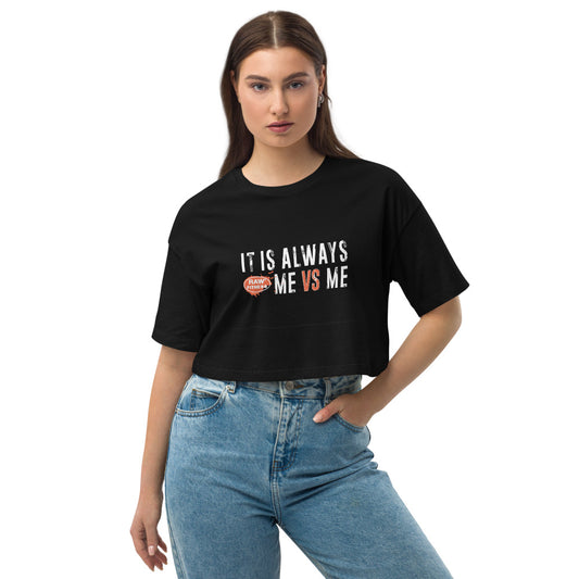 ME VS ME - Loose drop shoulder crop top