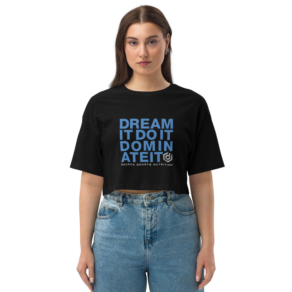 DREAM IT - Loose drop shoulder crop top