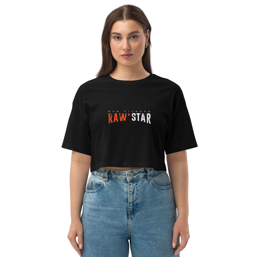 STAR - Loose drop shoulder crop top