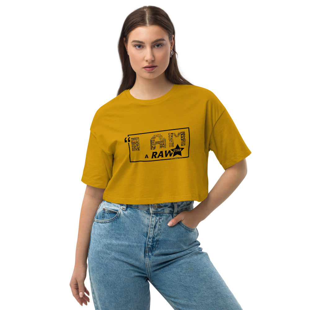 I AM A RAW'STAR - Loose drop shoulder crop top