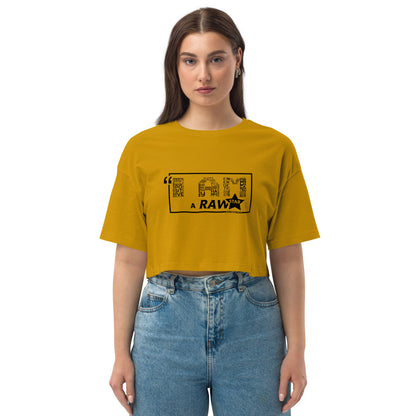 I AM A RAW'STAR - Loose drop shoulder crop top