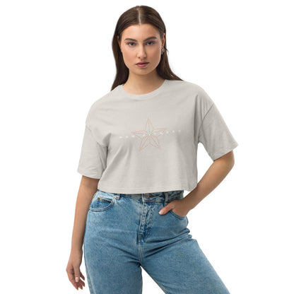 RAW'FITNESS STAR - Loose drop shoulder crop top