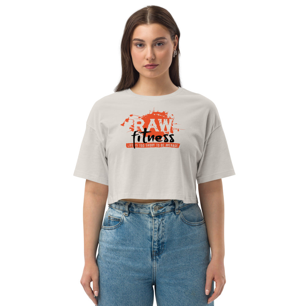 RAW'FITNESS Loose drop shoulder crop top