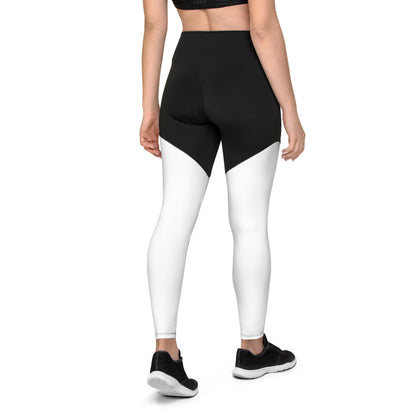 RAW'FITNESS - Black & White Sports Leggings