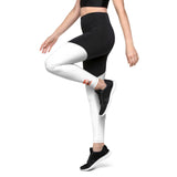 RAW'FITNESS - Black & White Sports Leggings