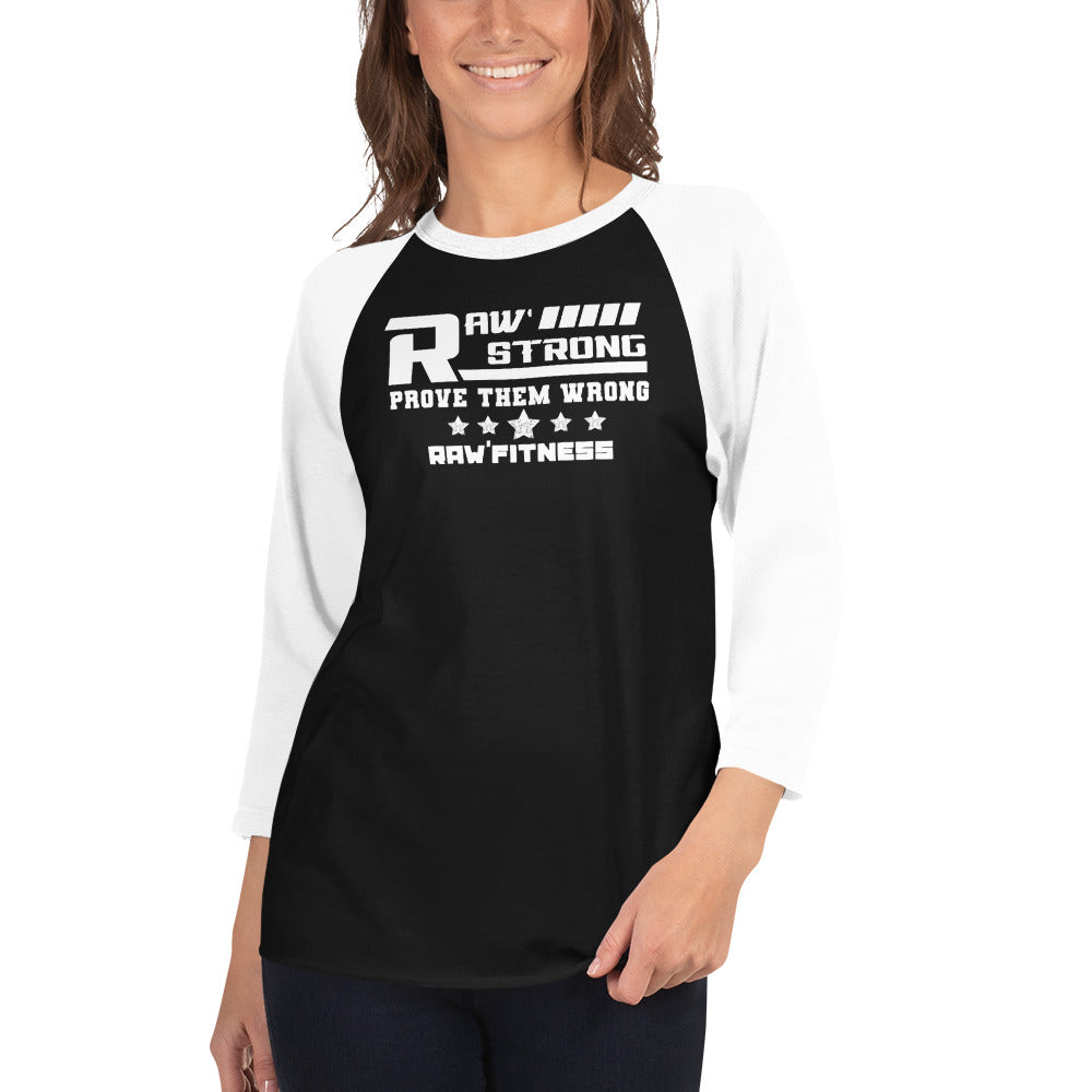 RAW STRONG - UNISEX 3/4 sleeve raglan shirt