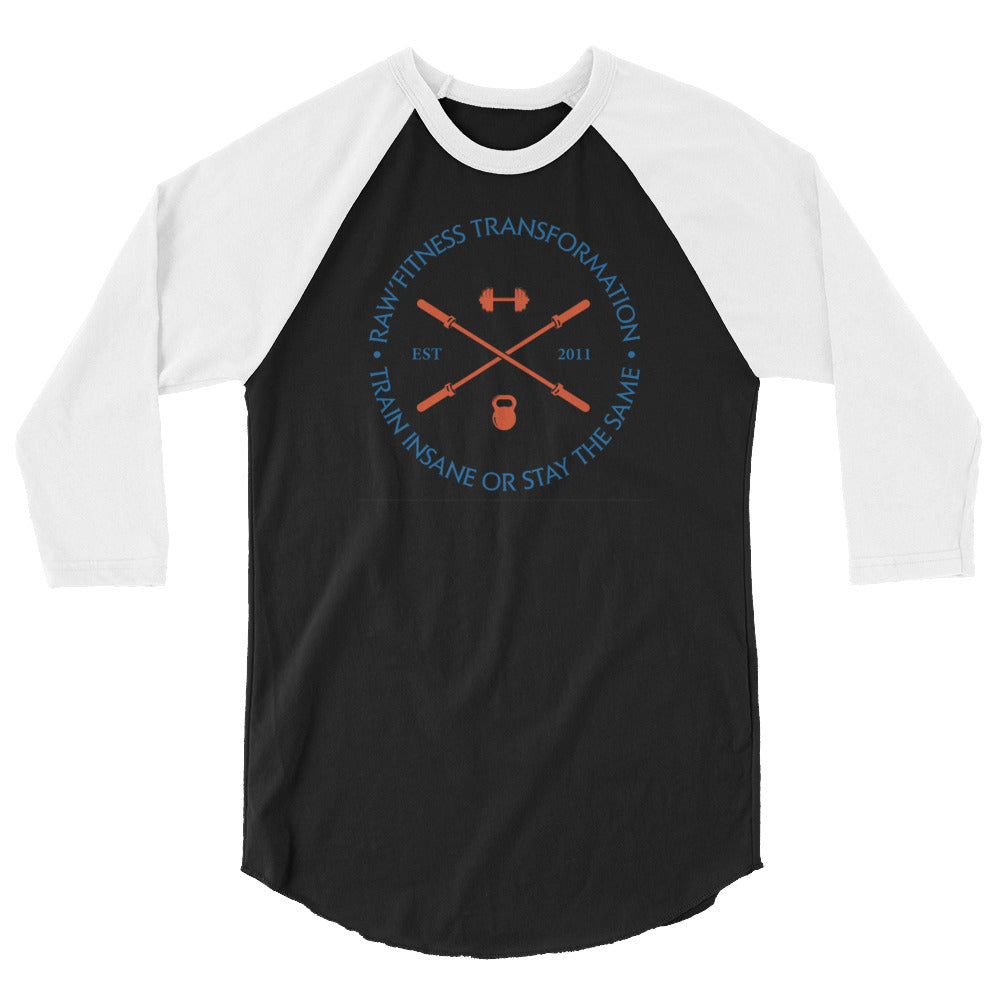 TRAIN INSANE - UNISEX 3/4 sleeve raglan shirt