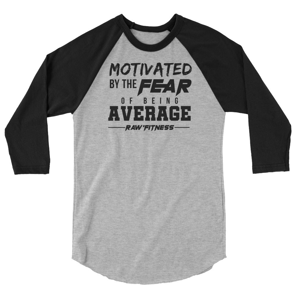 MOTIVATED (BLACK PRINT) - UNISEX 3/4 sleeve raglan shirt