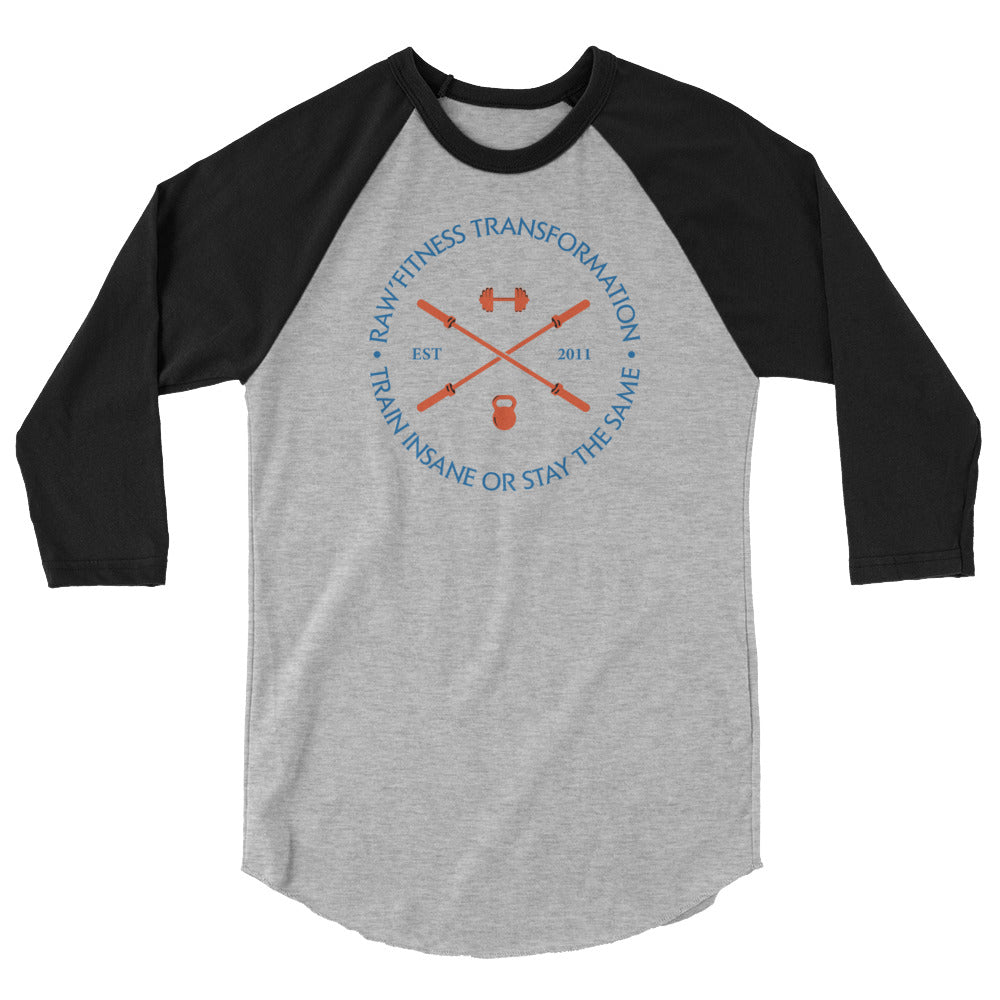 TRAIN INSANE - UNISEX 3/4 sleeve raglan shirt