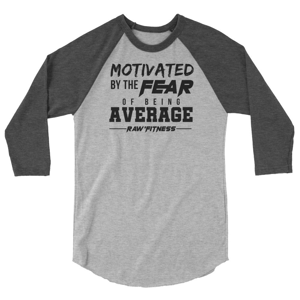 MOTIVATED (BLACK PRINT) - UNISEX 3/4 sleeve raglan shirt