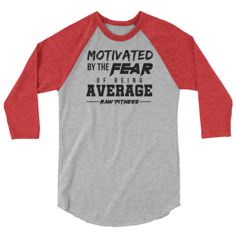 MOTIVATED (BLACK PRINT) - UNISEX 3/4 sleeve raglan shirt