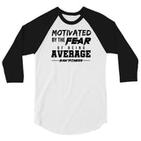 MOTIVATED (BLACK PRINT) - UNISEX 3/4 sleeve raglan shirt