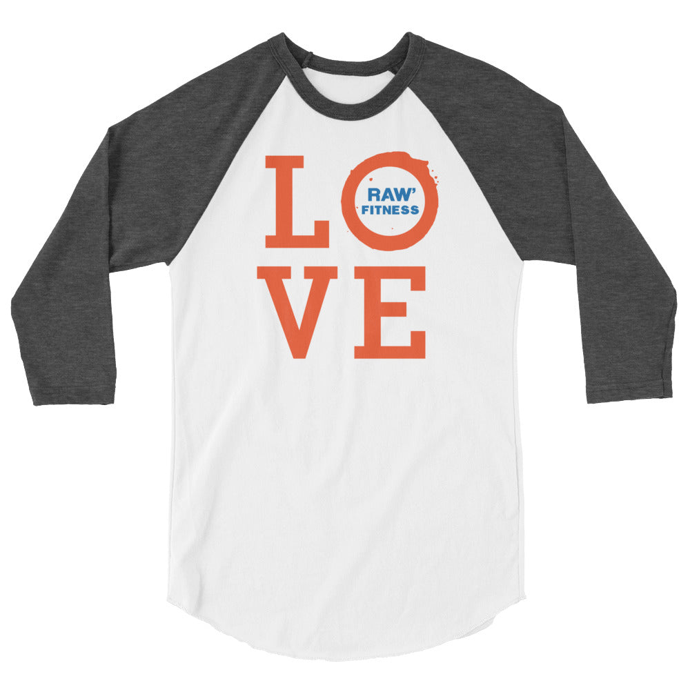 LOVE - UNISEX 3/4 sleeve raglan shirt