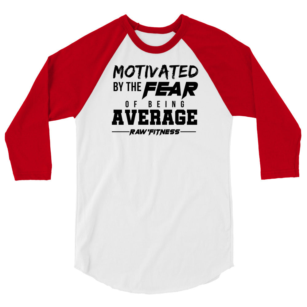 MOTIVATED (BLACK PRINT) - UNISEX 3/4 sleeve raglan shirt