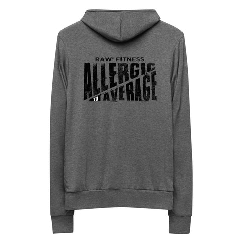 ALLERGIC TO AVERAGE - Unisex zip hoodie