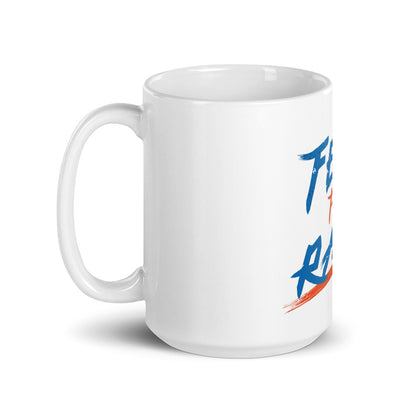 FEEL THE RAW - White glossy mug