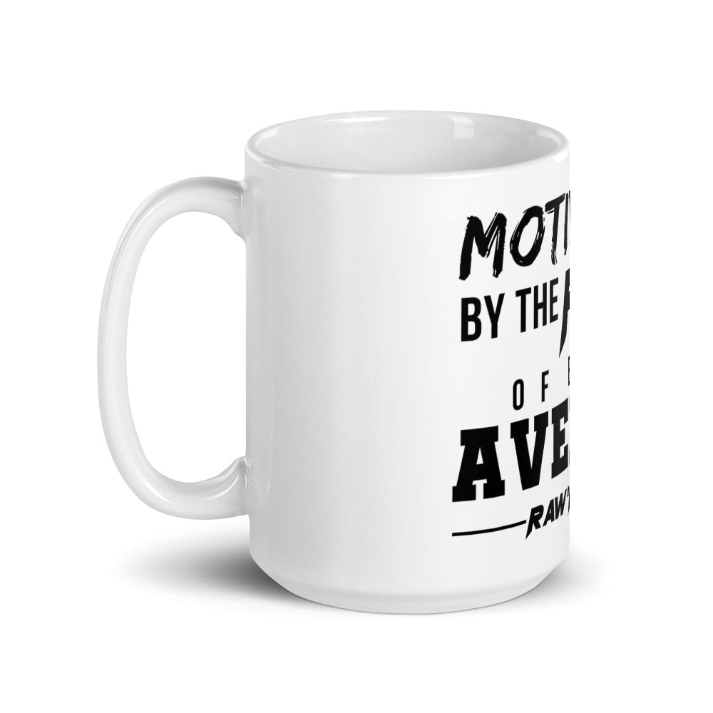 MOTIVATED BY FEAR - White glossy mug