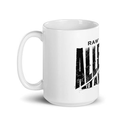 ALLERGIC TO AVERAGE - White glossy mug