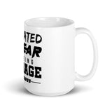MOTIVATED BY FEAR - White glossy mug