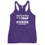 MOTIVATED (WHITE PRINT) - Women's Racerback Tank