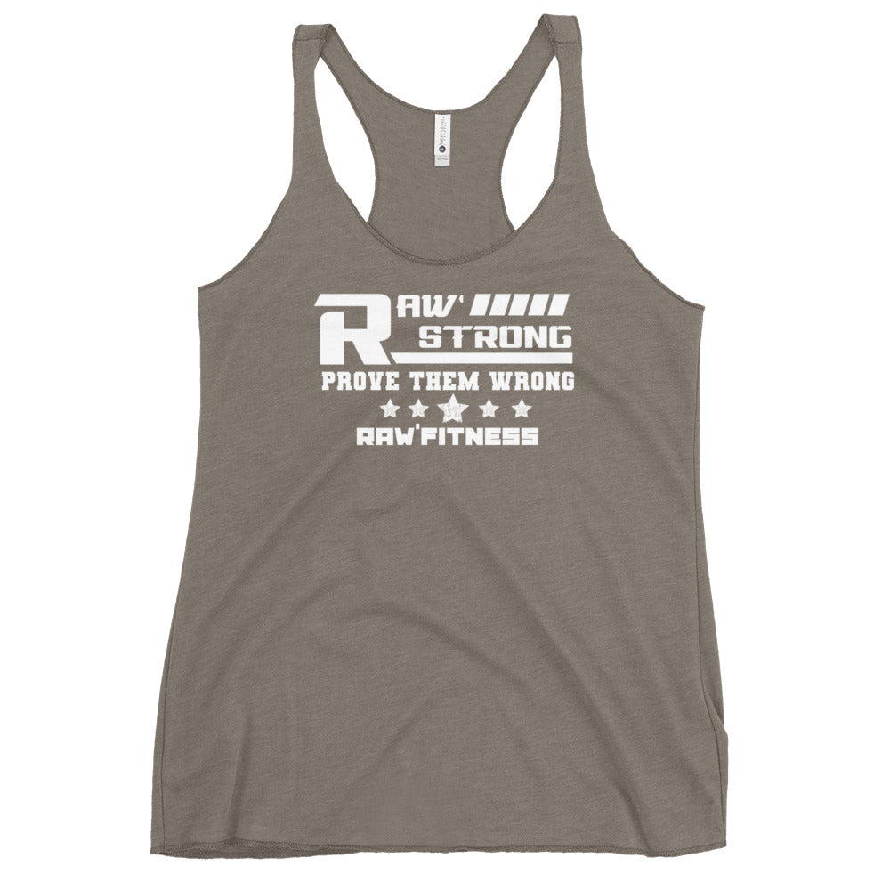 RAW STRONG - Women's Racerback Tank