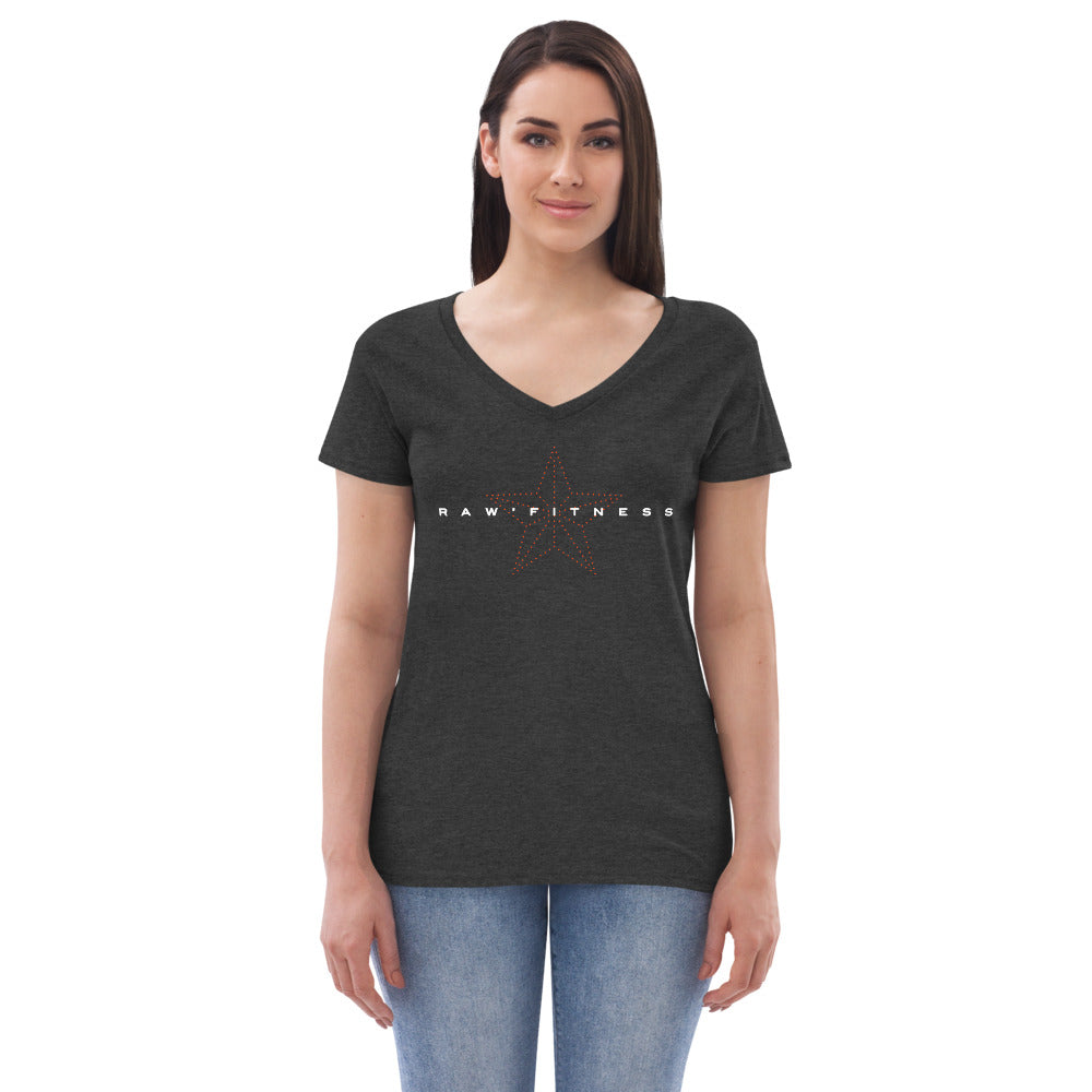 RAW'FITNESS STAR - Women’s recycled v-neck t-shirt