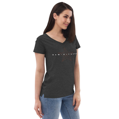 RAW'FITNESS STAR - Women’s recycled v-neck t-shirt