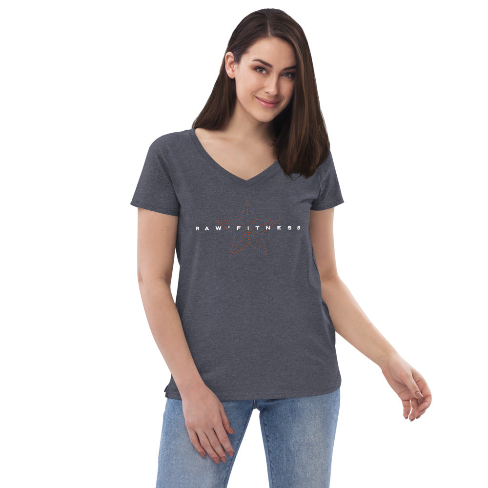 RAW'FITNESS STAR - Women’s recycled v-neck t-shirt