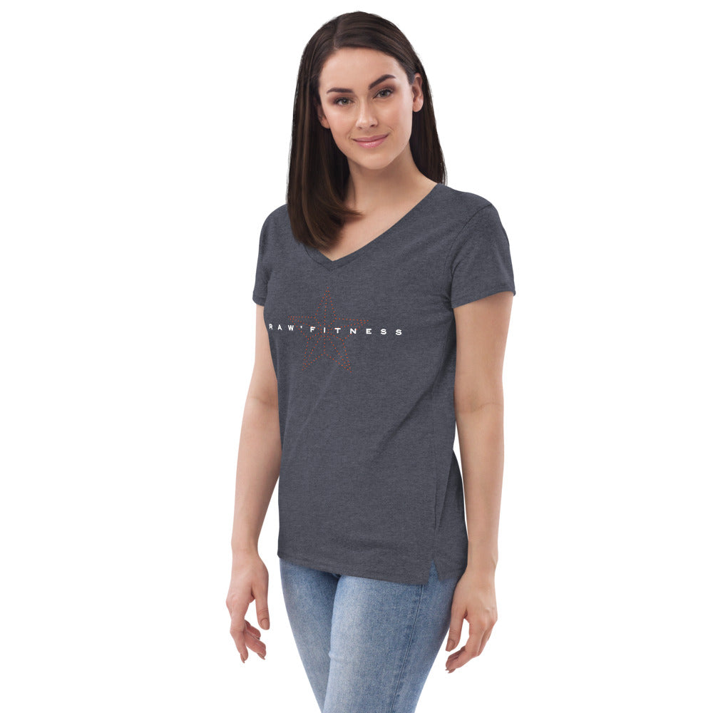 RAW'FITNESS STAR - Women’s recycled v-neck t-shirt