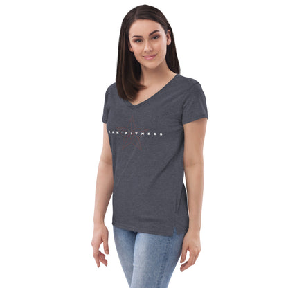 RAW'FITNESS STAR - Women’s recycled v-neck t-shirt