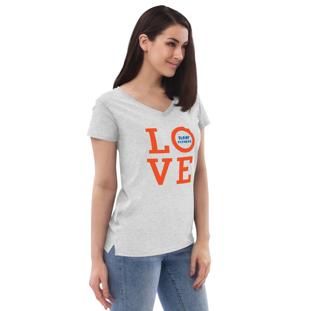 LOVE - Women’s recycled v-neck t-shirt